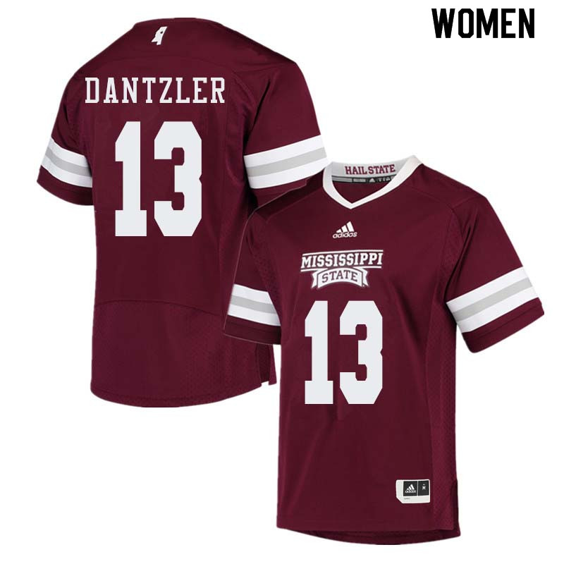 Women #13 Cameron Dantzler Mississippi State Bulldogs College Football Jerseys Sale-Maroon